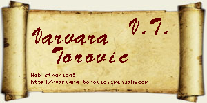 Varvara Torović vizit kartica